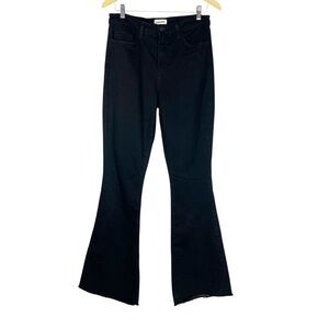 L'AGENCE Women's High Rise Stretch Flare Jeans in Black Size 29